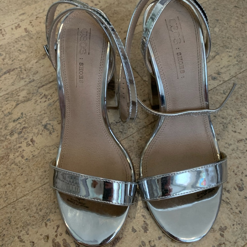 ASOS Silver Heels, great condition!